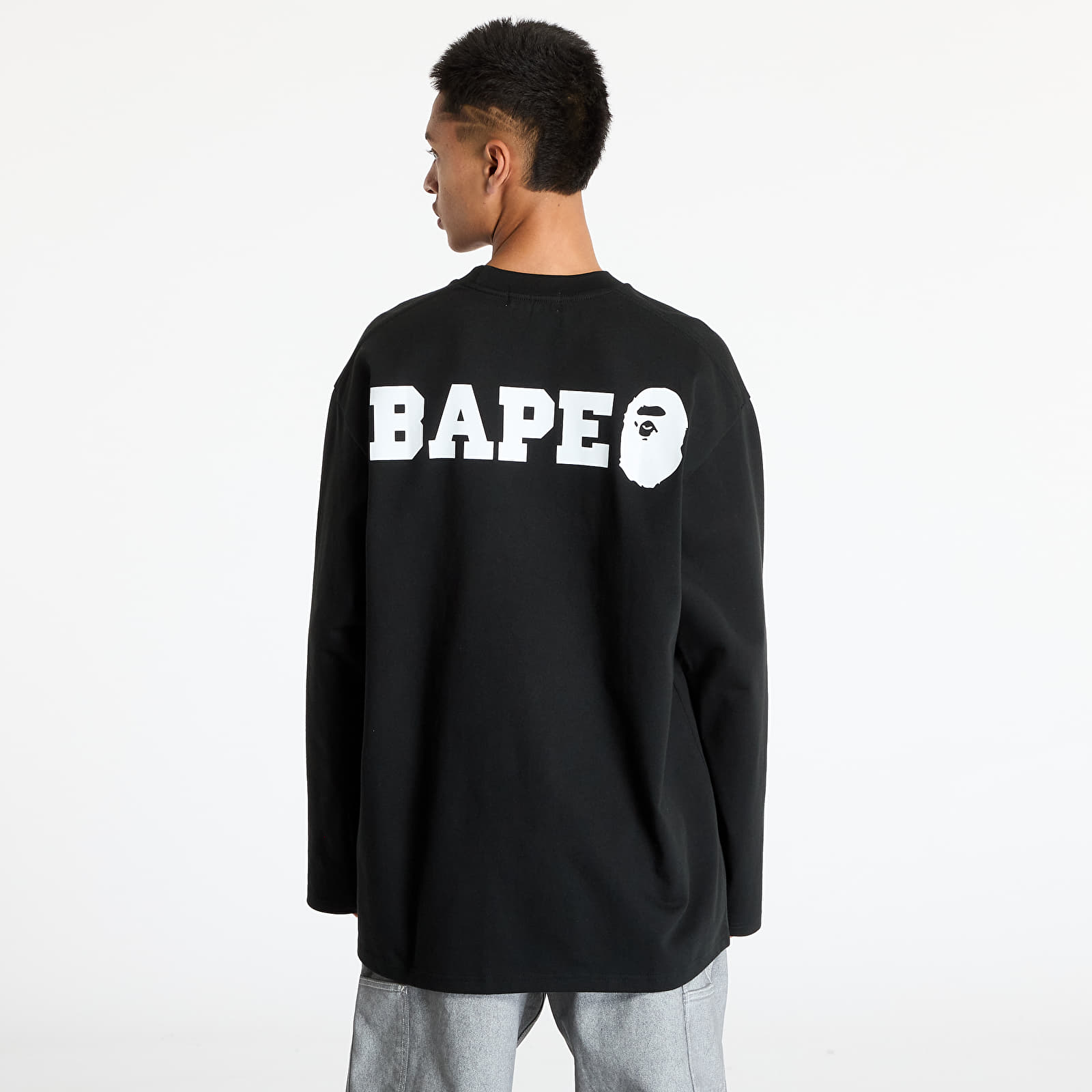 Tričká A BATHING APE Long Sleeve Tee UNISEX Black