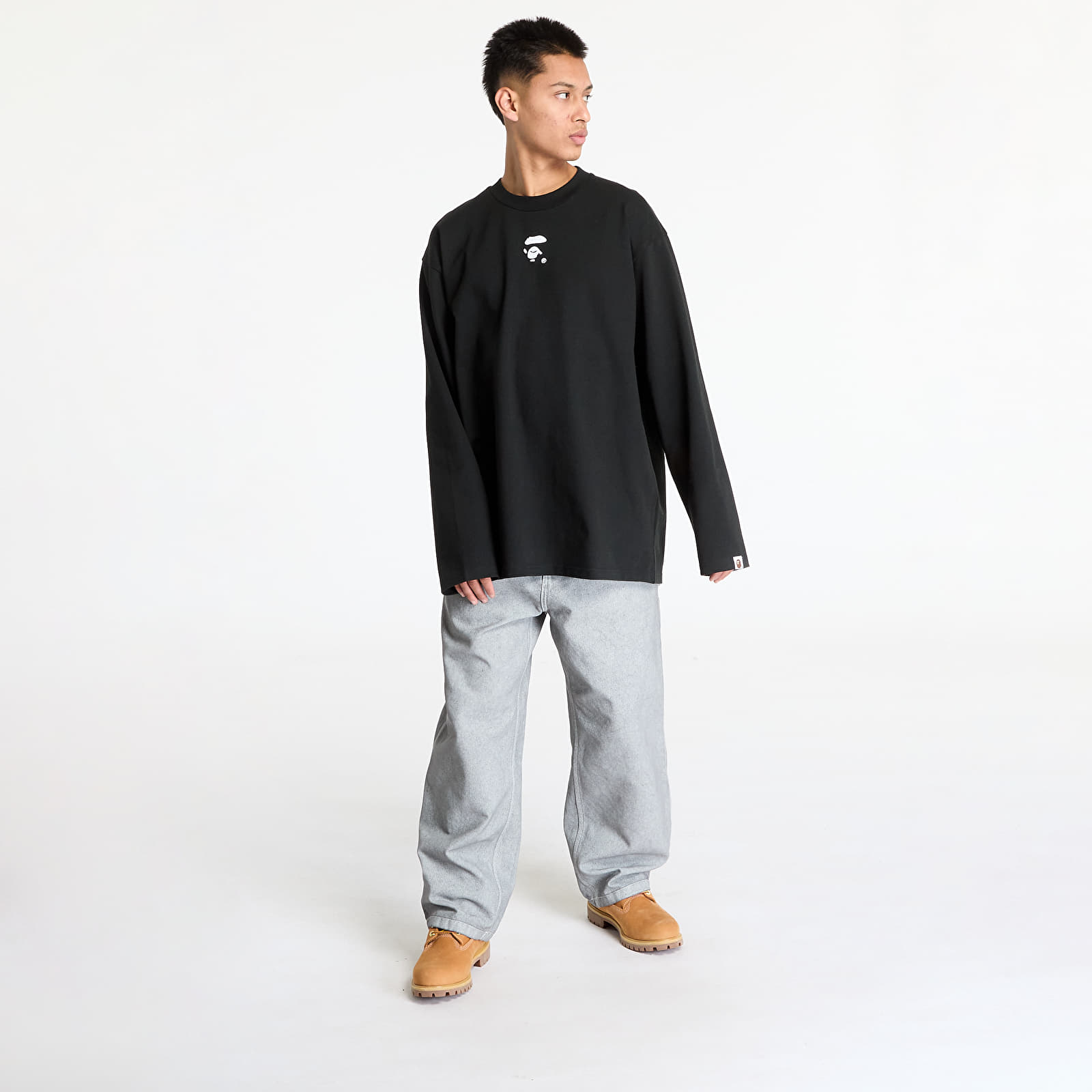 Tričká A BATHING APE Long Sleeve Tee UNISEX Black