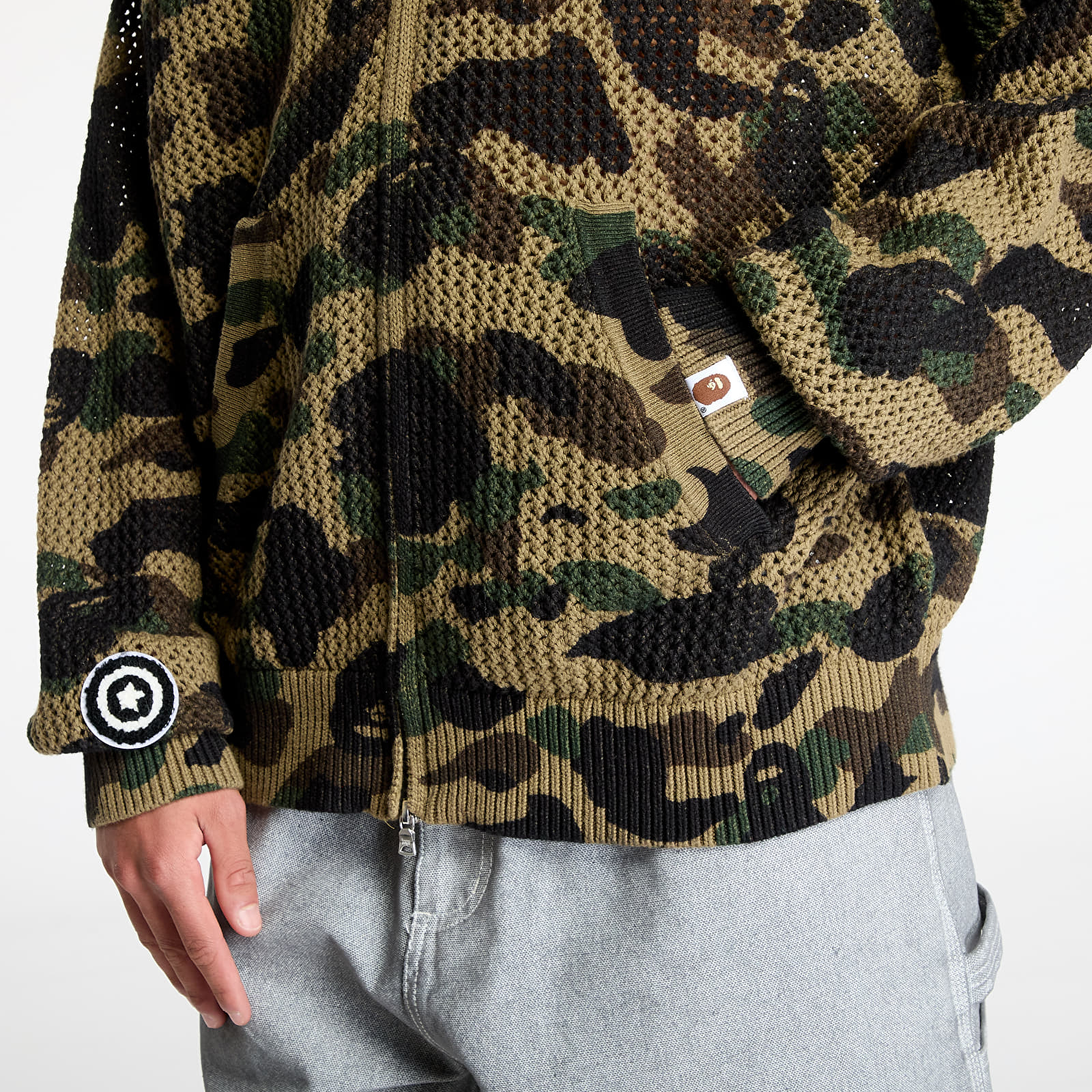 Mikiny A BATHING APE Knit Sweat Shirt UNISEX Green