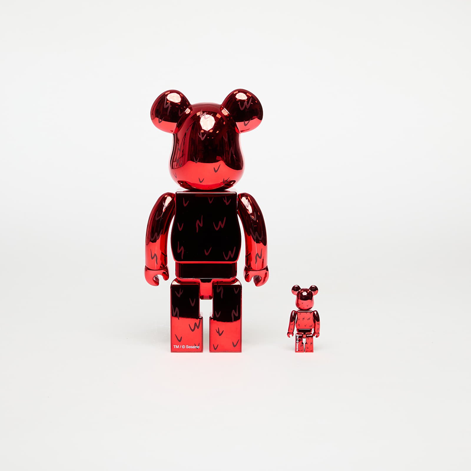BE@RBRICK ELMO CHROME Ver. 100% & 400% Toy Figure Bearbrick