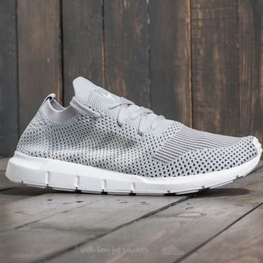 Swift run primeknit white & grey shoes cheap