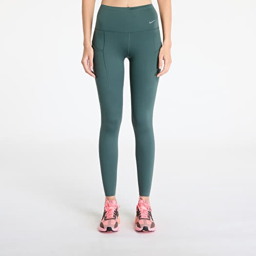 Leggins Nike Go Women's Firm-Support High-Waisted Full-Length Leggings with Pockets Vintage Green/ Black