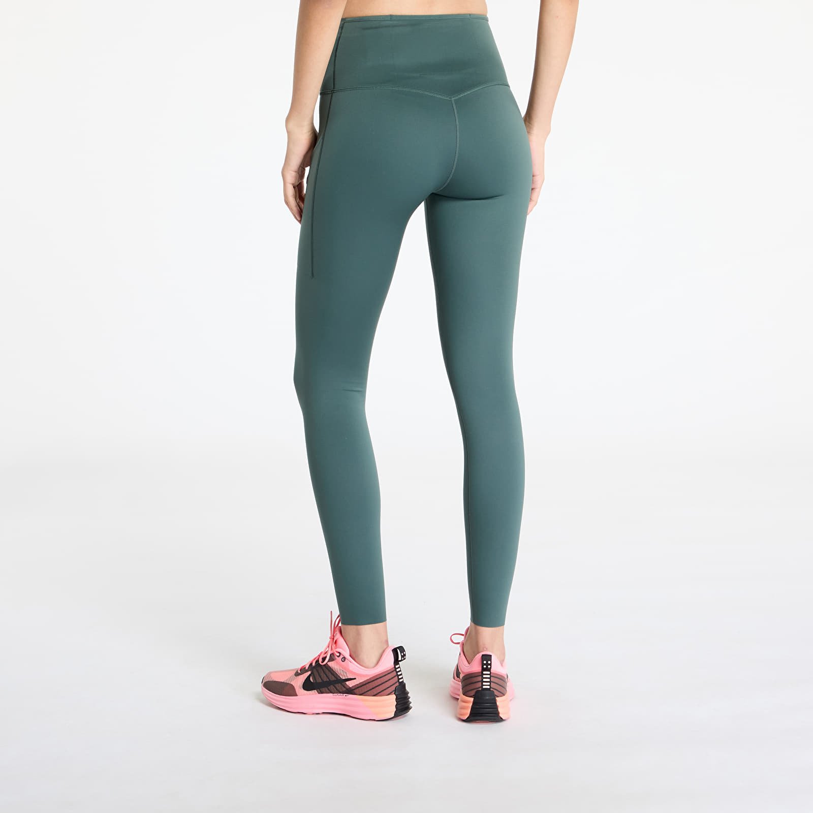 Leggings Nike Go Women's Firm-Support High-Waisted Full-Length Leggings with Pockets Vintage Green/ Black