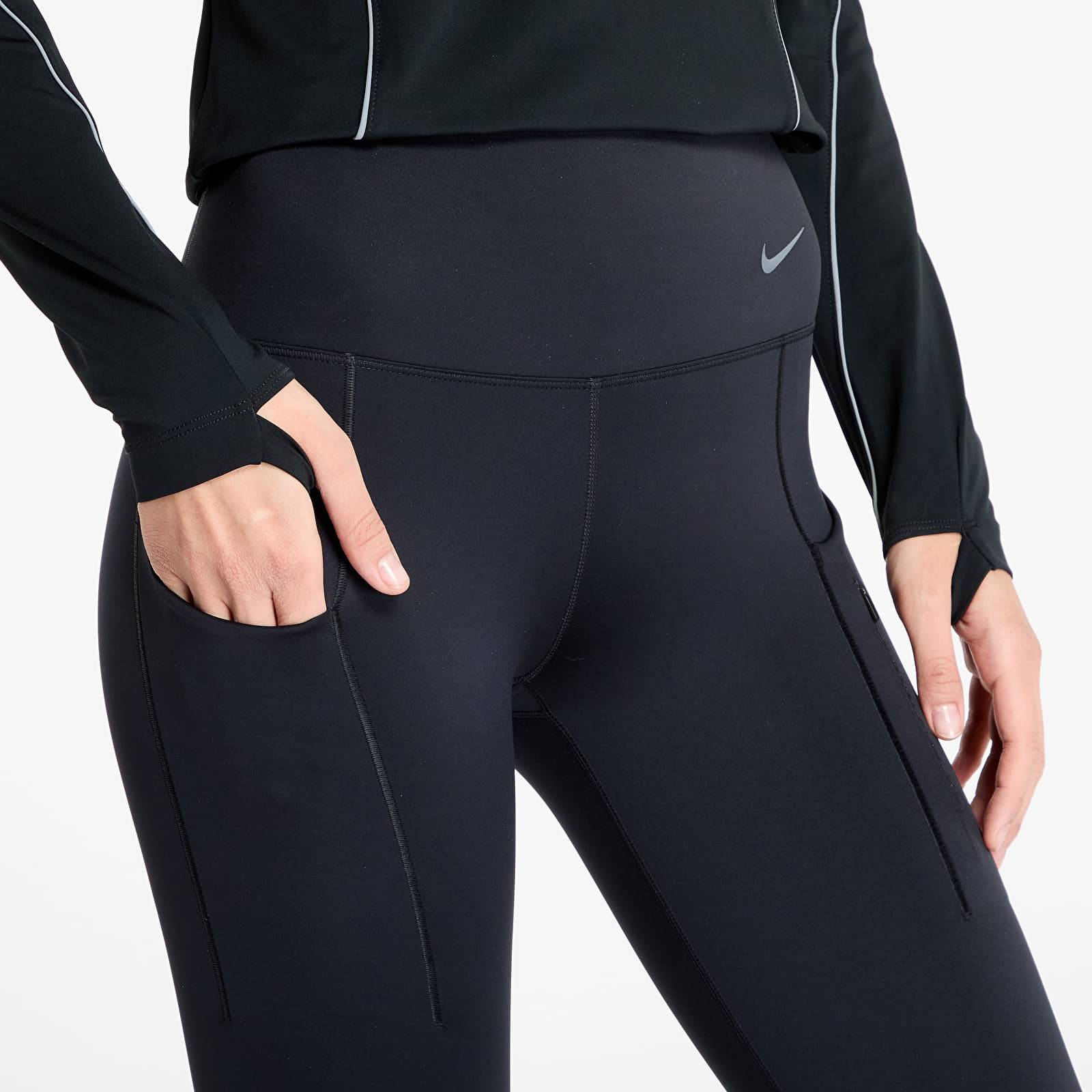 Leggings Nike Go Women's Firm-Support High-Waisted Full-Length Leggings with Pockets Black/ Black