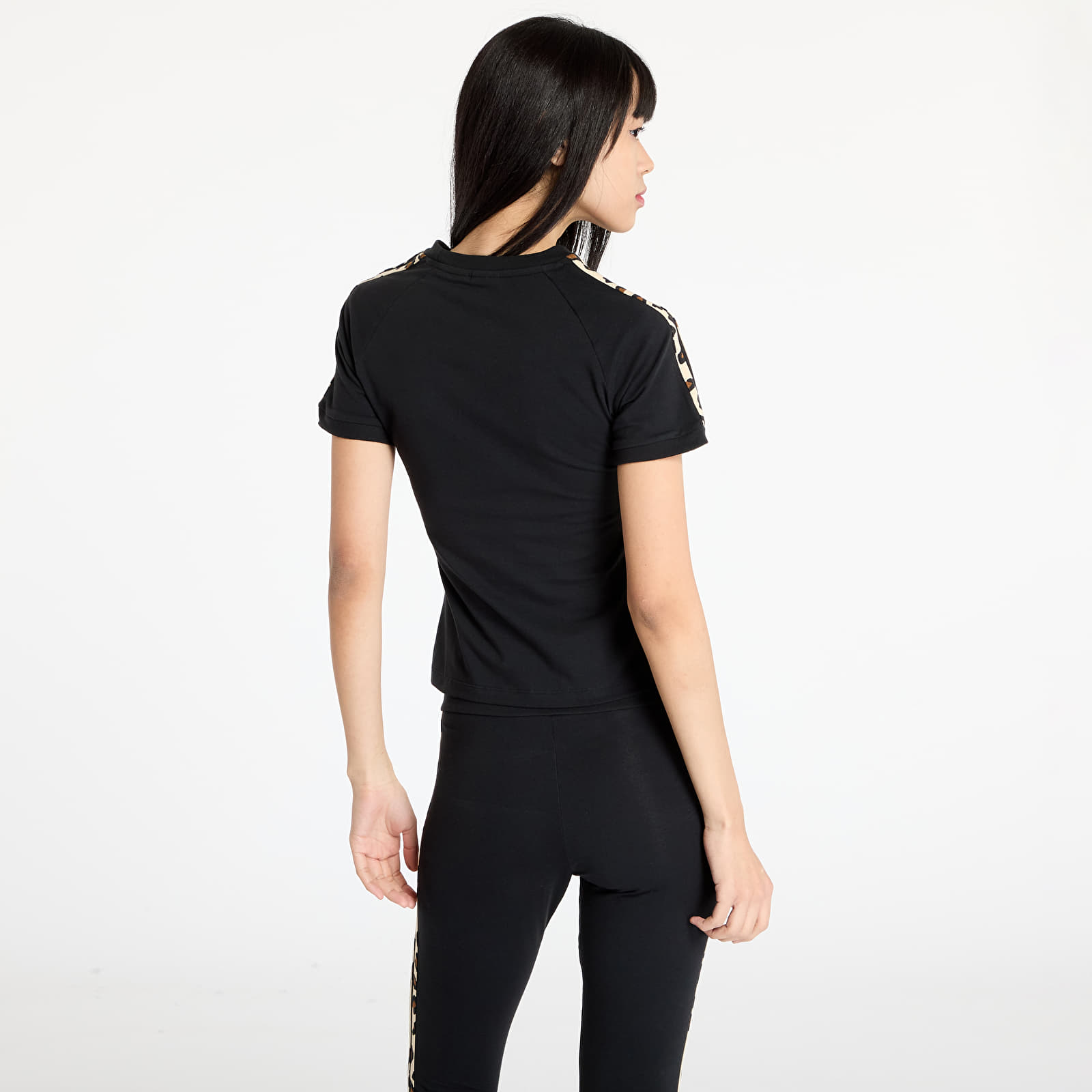 T-shirts adidas Leopard 3-Stripes T-Shirt Black