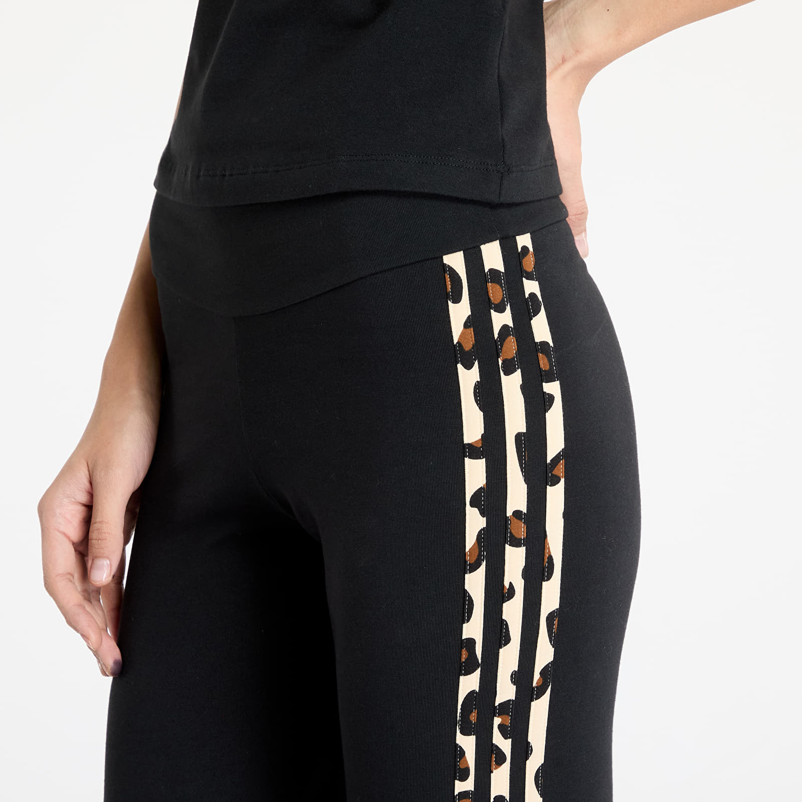 Leggins adidas Black Leopard Allover Print Leggings Black Footshop