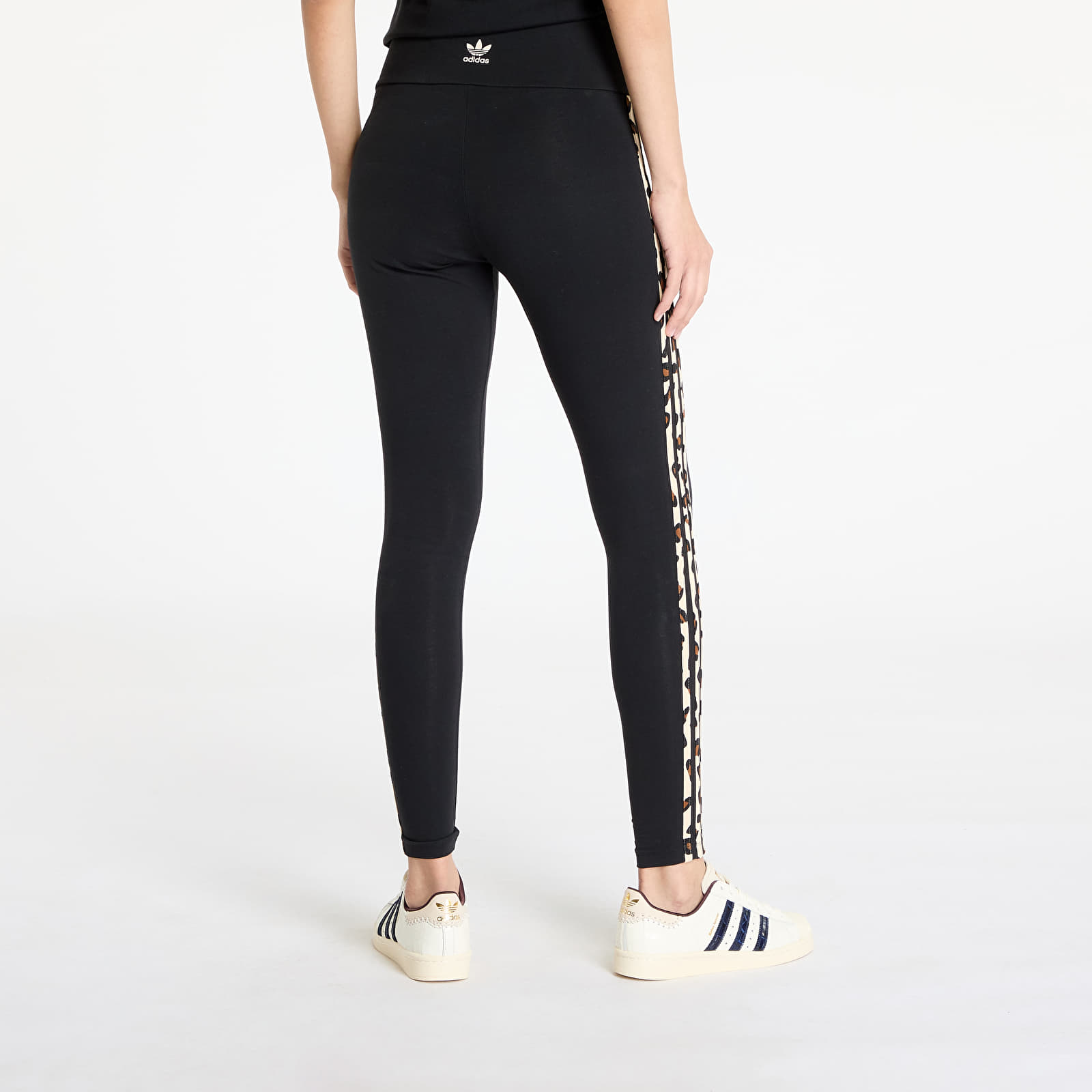 Adidas Originals Leggings Female Black Logo Print Size S