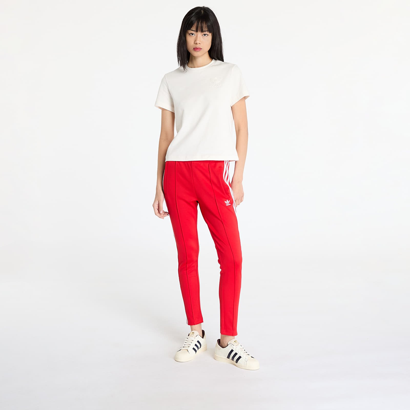 Női melegítőnadrágok adidas Adicolor SST Track Tracksuit Pant Better Scarlet