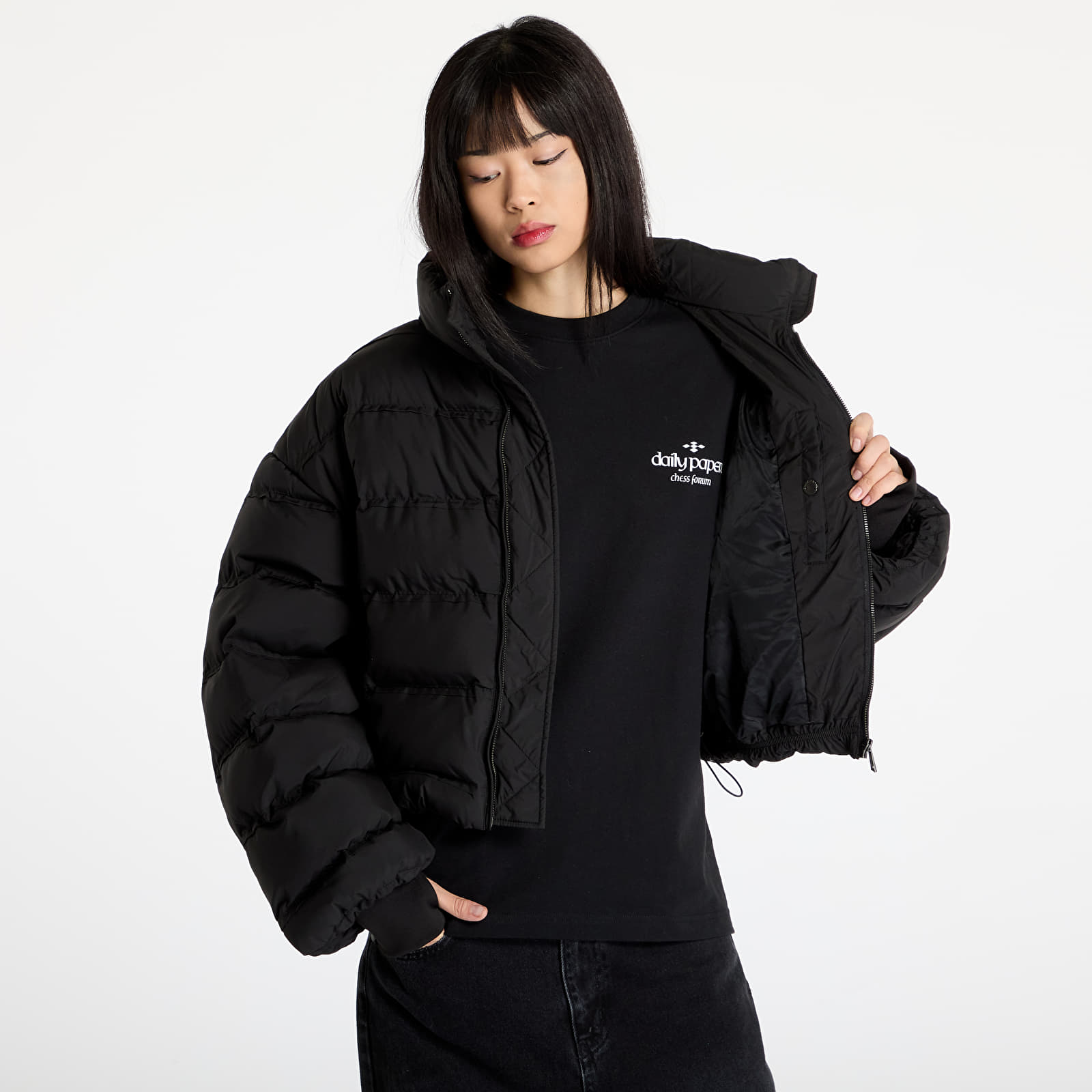 Bundy Daily Paper Relaxed Short Puffer Jacket Black
