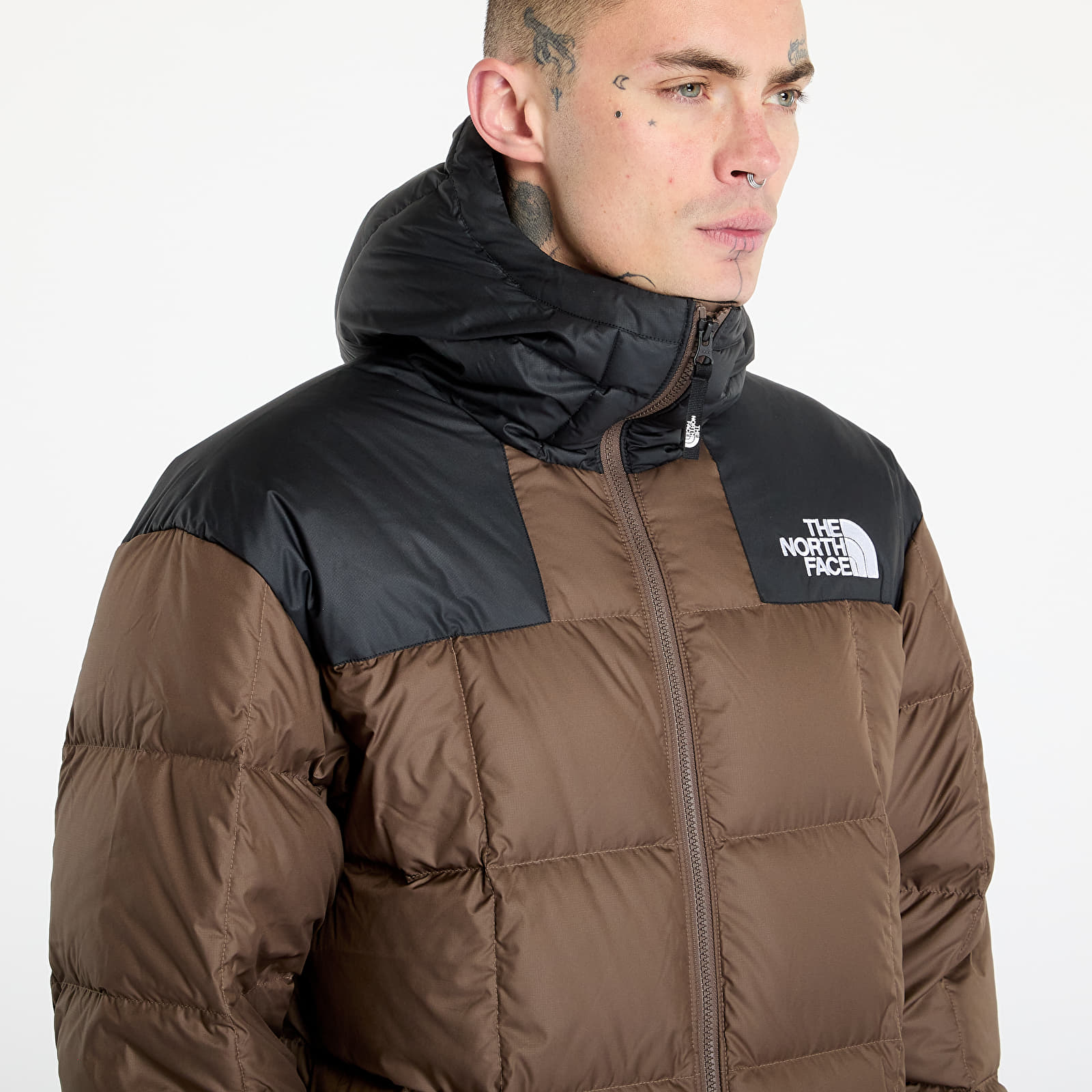 Puffer jackets The North Face Lhotse Hooded Jacket Smokey Brown