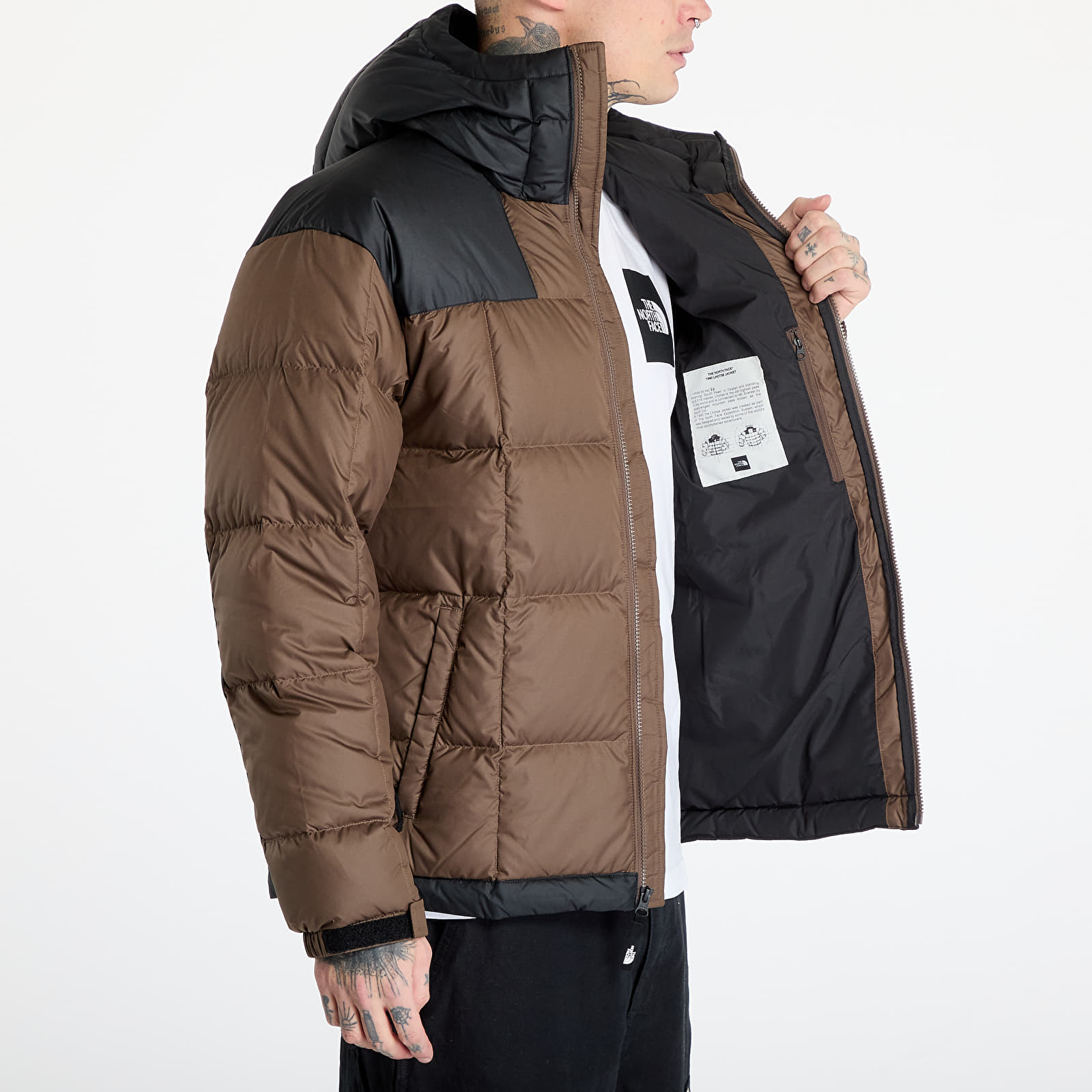 Puffer jackets The North Face Lhotse Hooded Jacket Smokey Brown