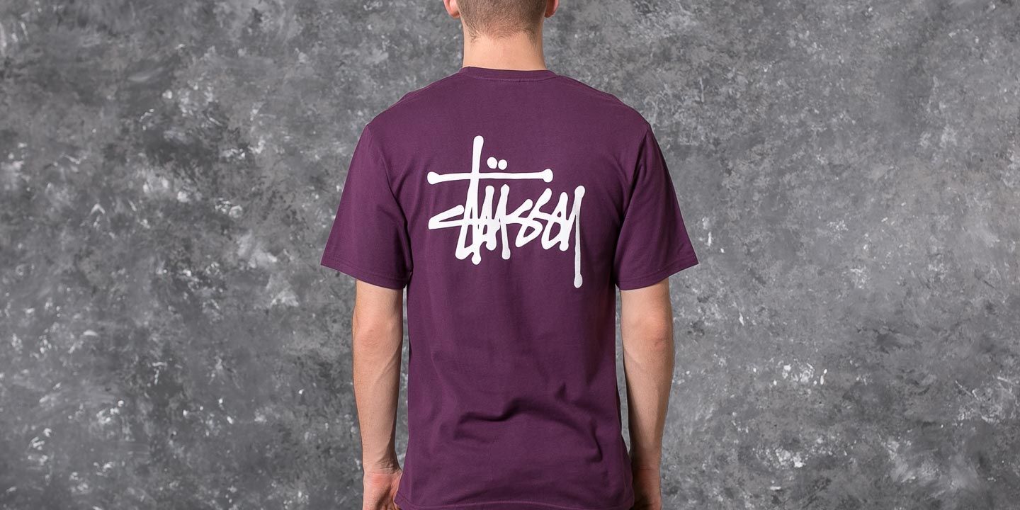 T-shirts και πουκάμισα Stüssy Basic Tee Grape