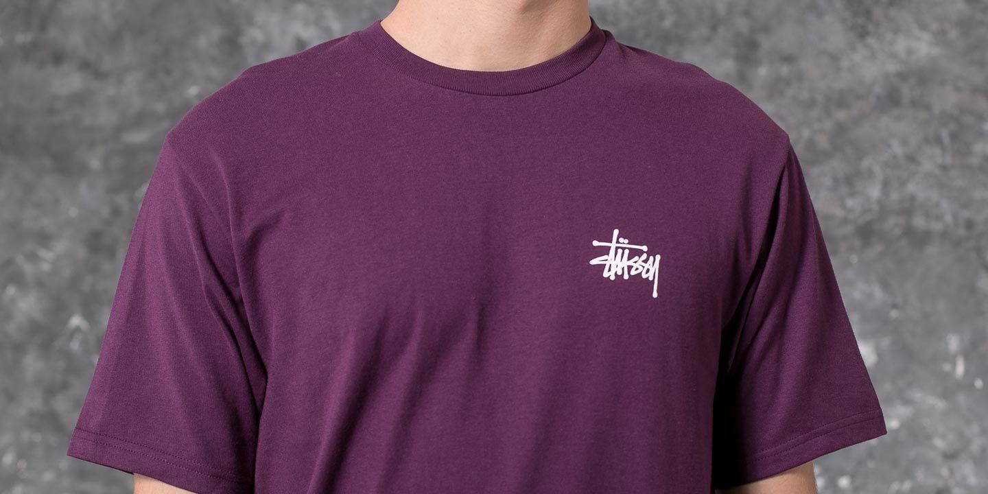 T-shirts και πουκάμισα Stüssy Basic Tee Grape