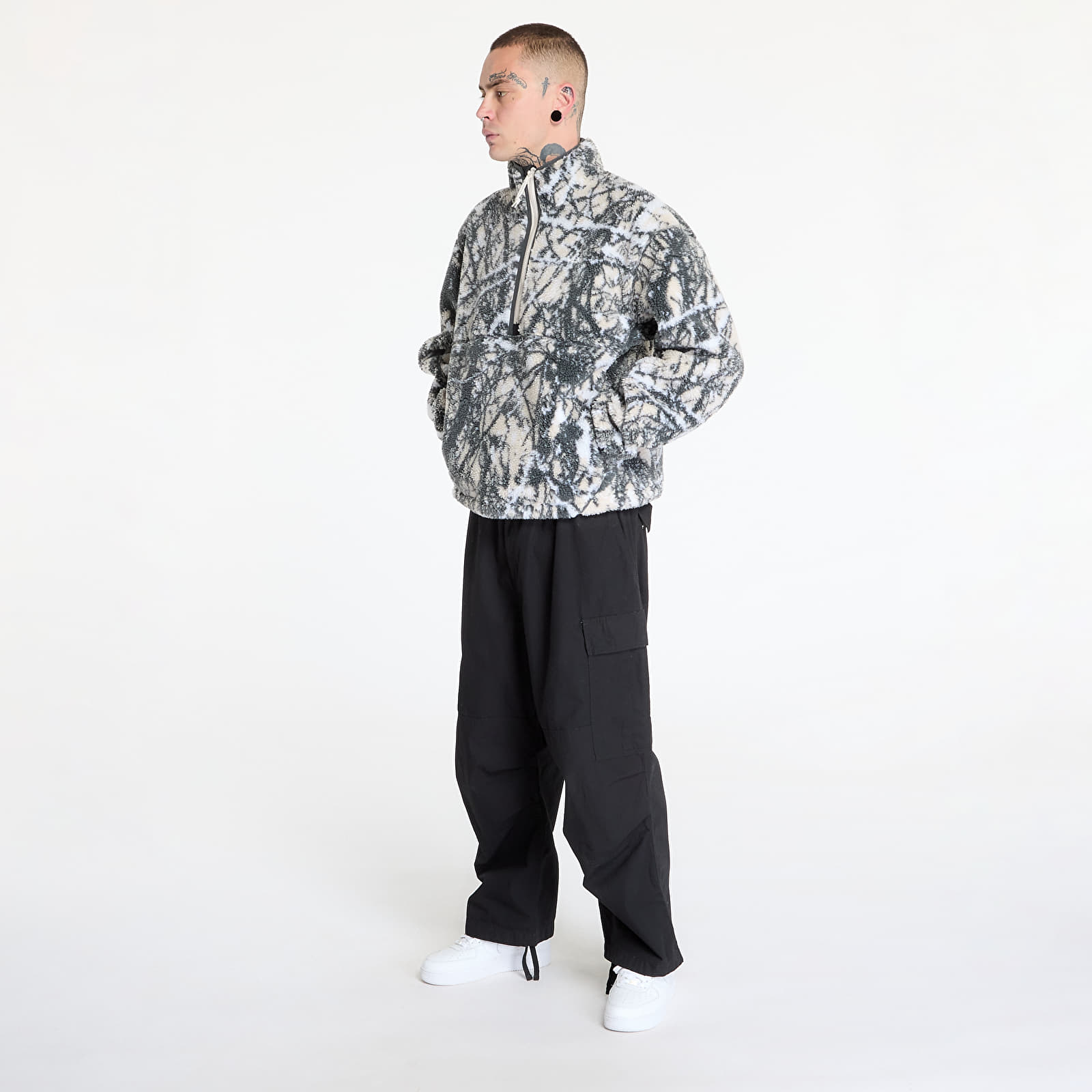 Mikiny Nike ACG "Canwell Glacier" Men's Men's Therma-FIT ADV Windproof Half-Zip Fleece Lt Orewood Brn/ Black/ Summit White