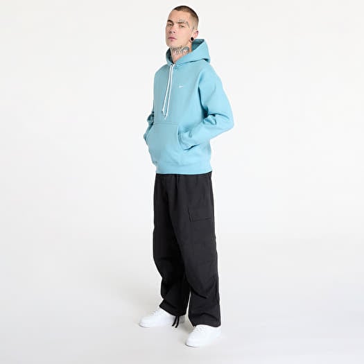 Hoodies and sweatshirts Nike Solo Swoosh Men s Fleece Pullover Hoodie Denim Turquoise White Footshop