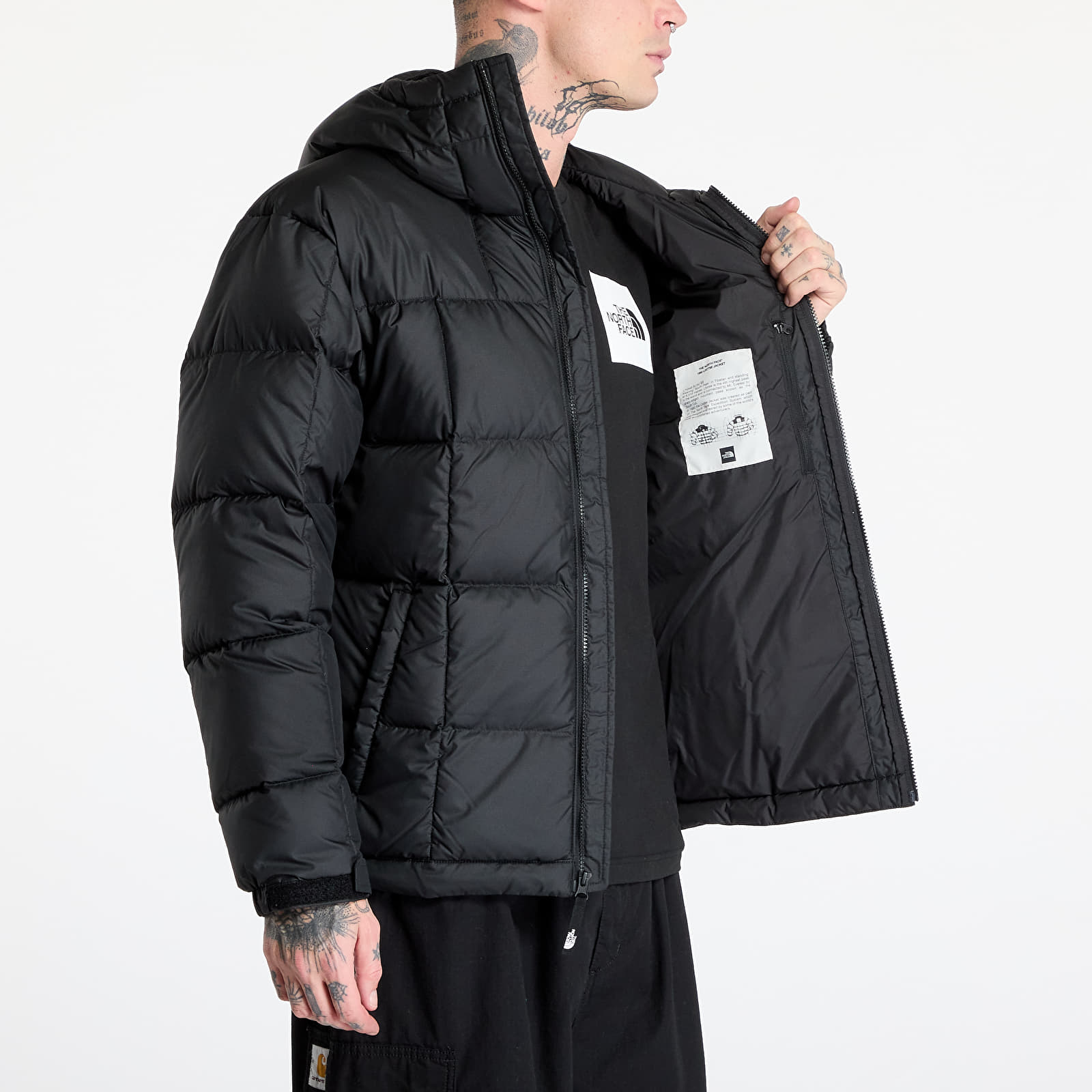 Puffer jackets The North Face Lhotse Hooded Jacket TNF Black