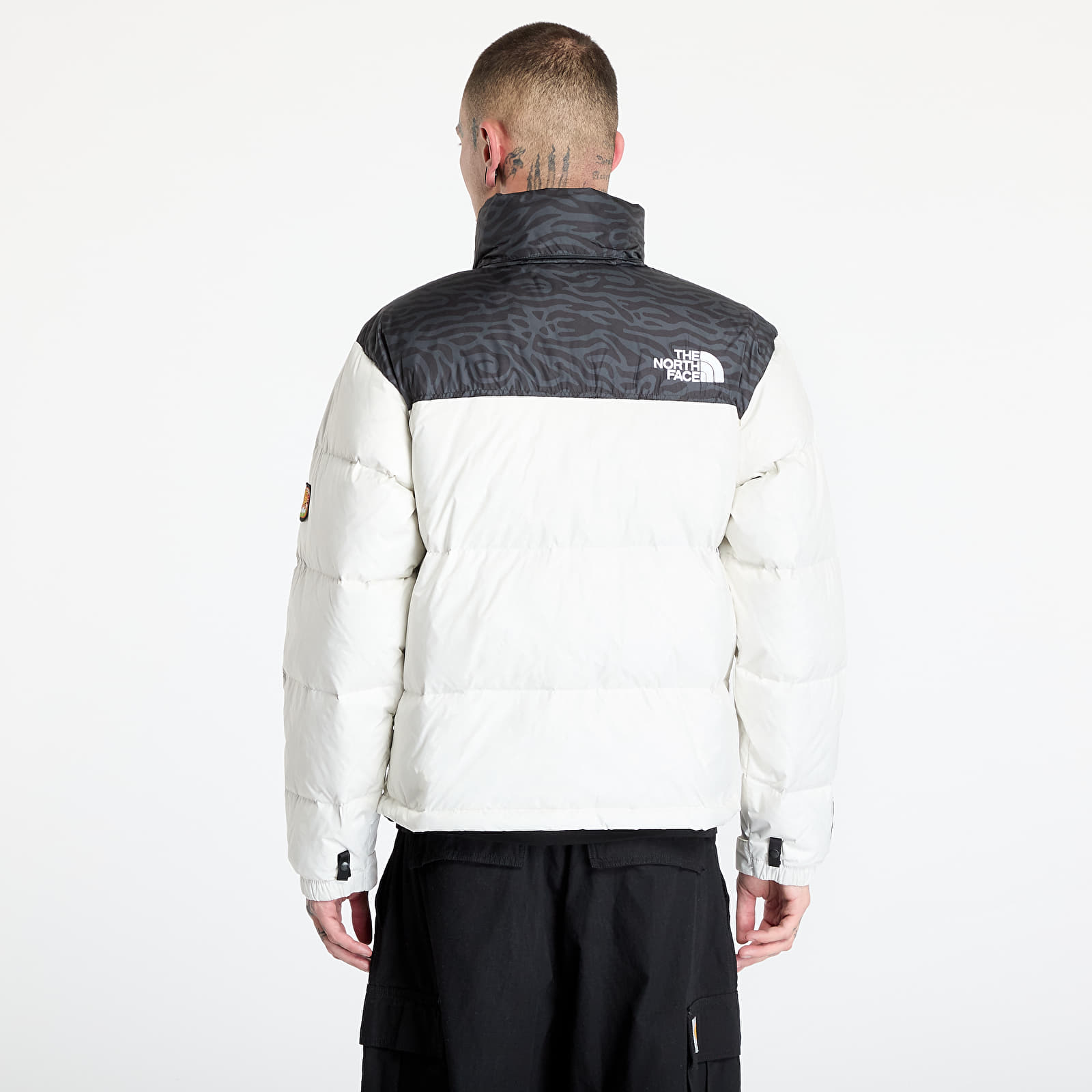 White nuptse jacket cheap