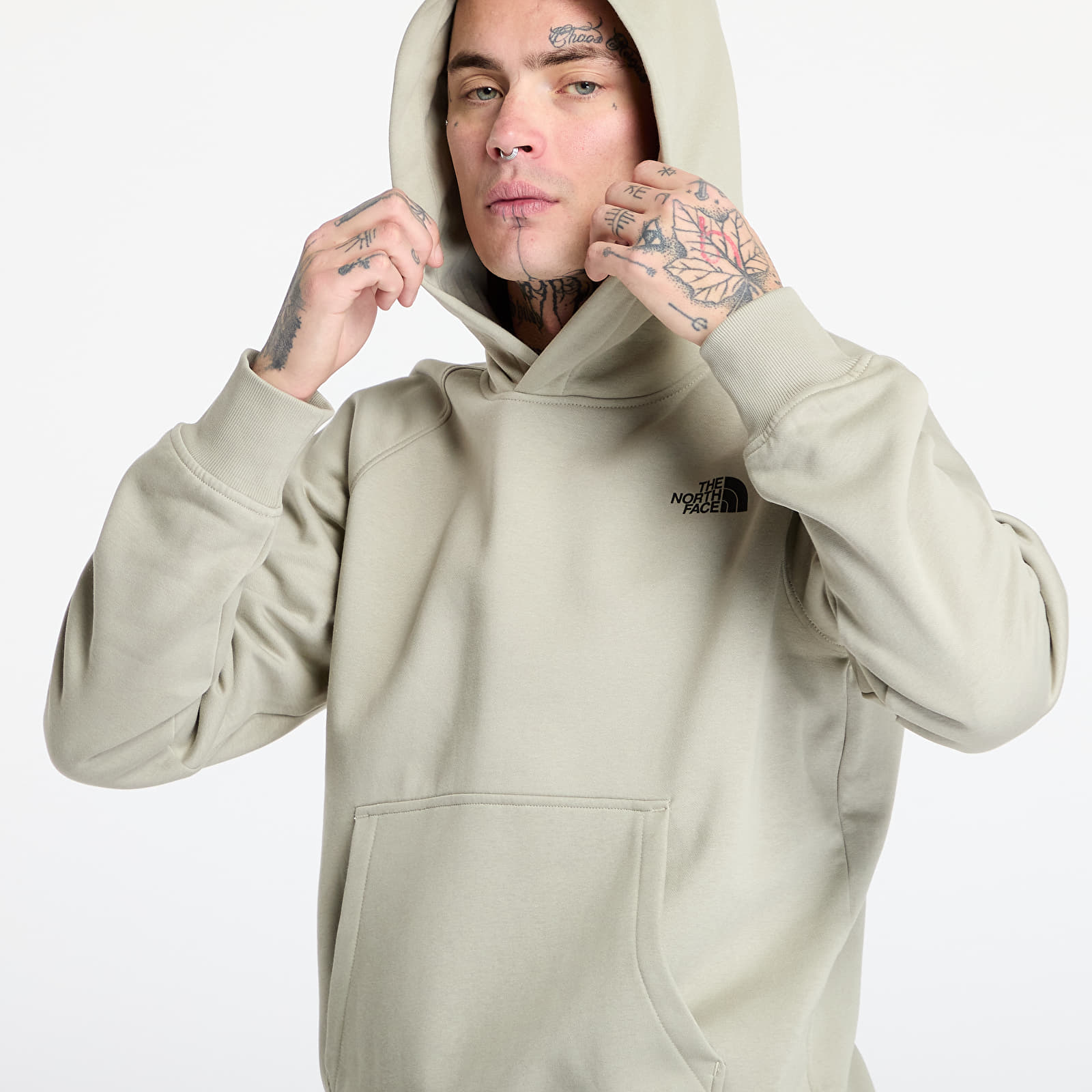 Men's hoodies The North Face Raglan Redbox Hoodie Clay Grey