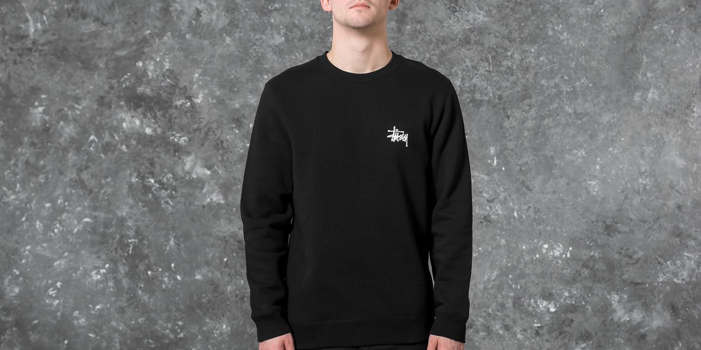 Bluzy Stüssy Basic Crew Black