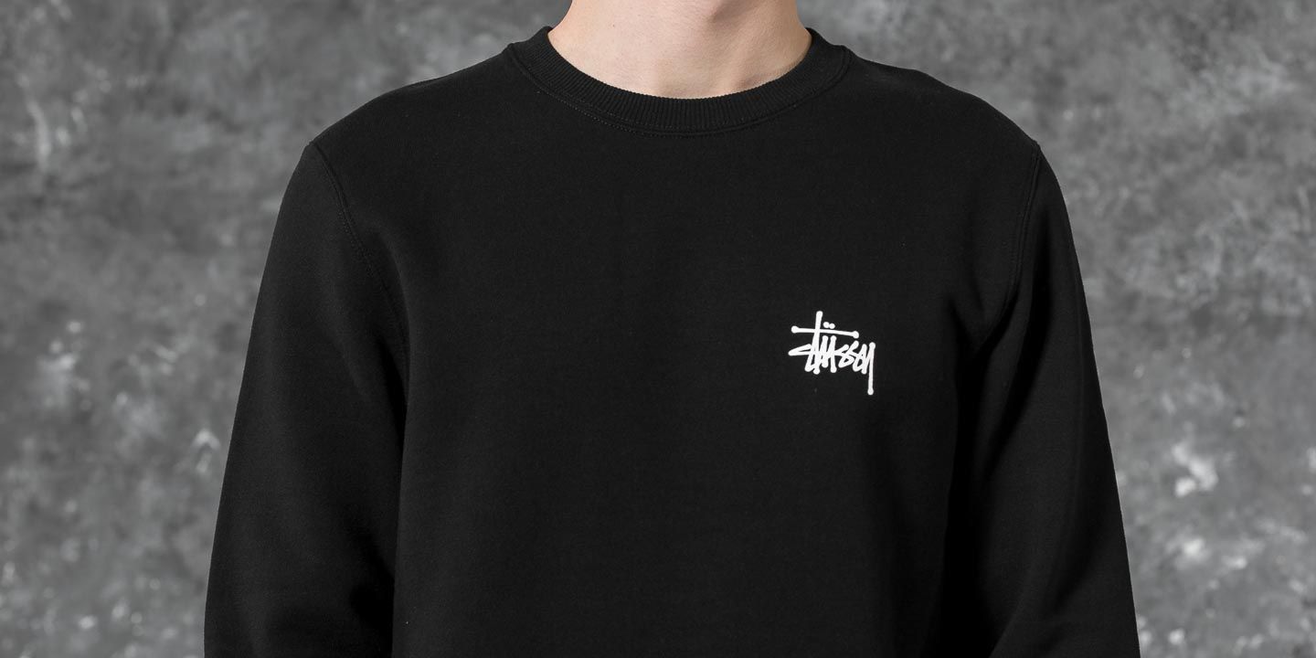 Bluzy Stüssy Basic Crew Black