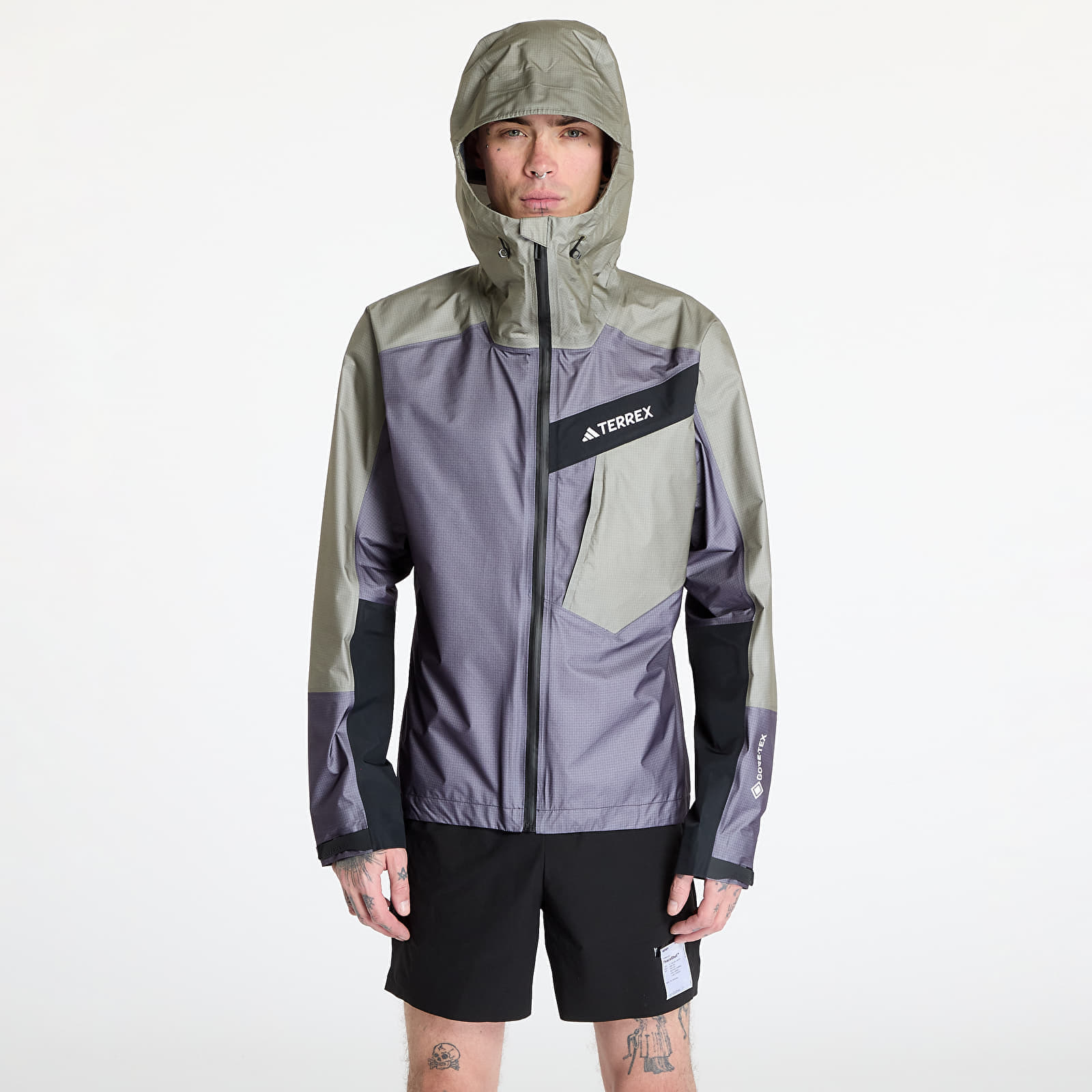 Jacket adidas Terrex Techrock Light Gore-Tex Active jacket Aurora Black/ Olive Strata M