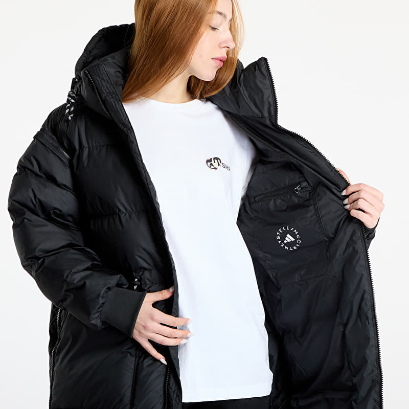 adidas x Stella McCartney Long Puffer Jacket Black | Footshop