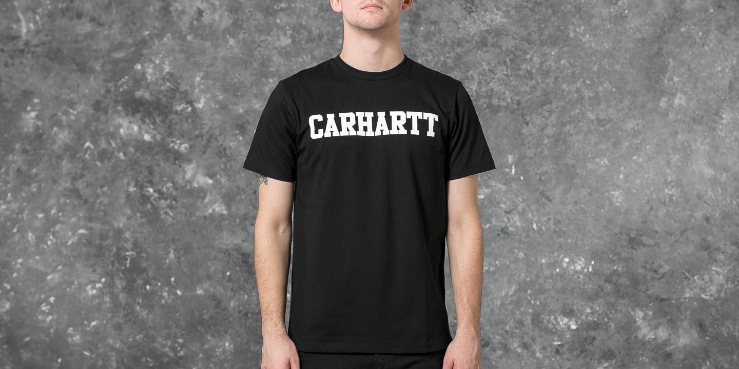 T-Shirts and shirts Carhartt WIP Shortsleeve College T-Shirt Black/ White