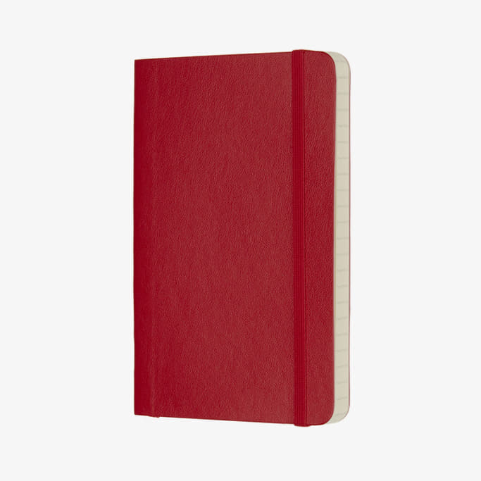 Denníky a zápisníky Moleskine Zápisník Měkký Linkovaný S Červený