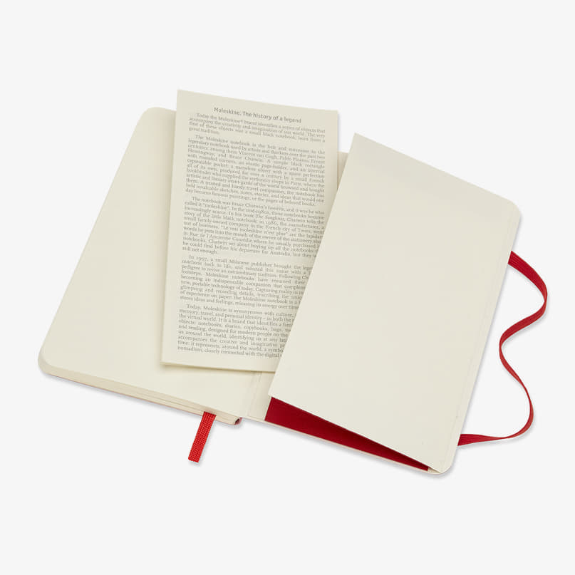 Denníky a zápisníky Moleskine Zápisník Měkký Linkovaný S Červený