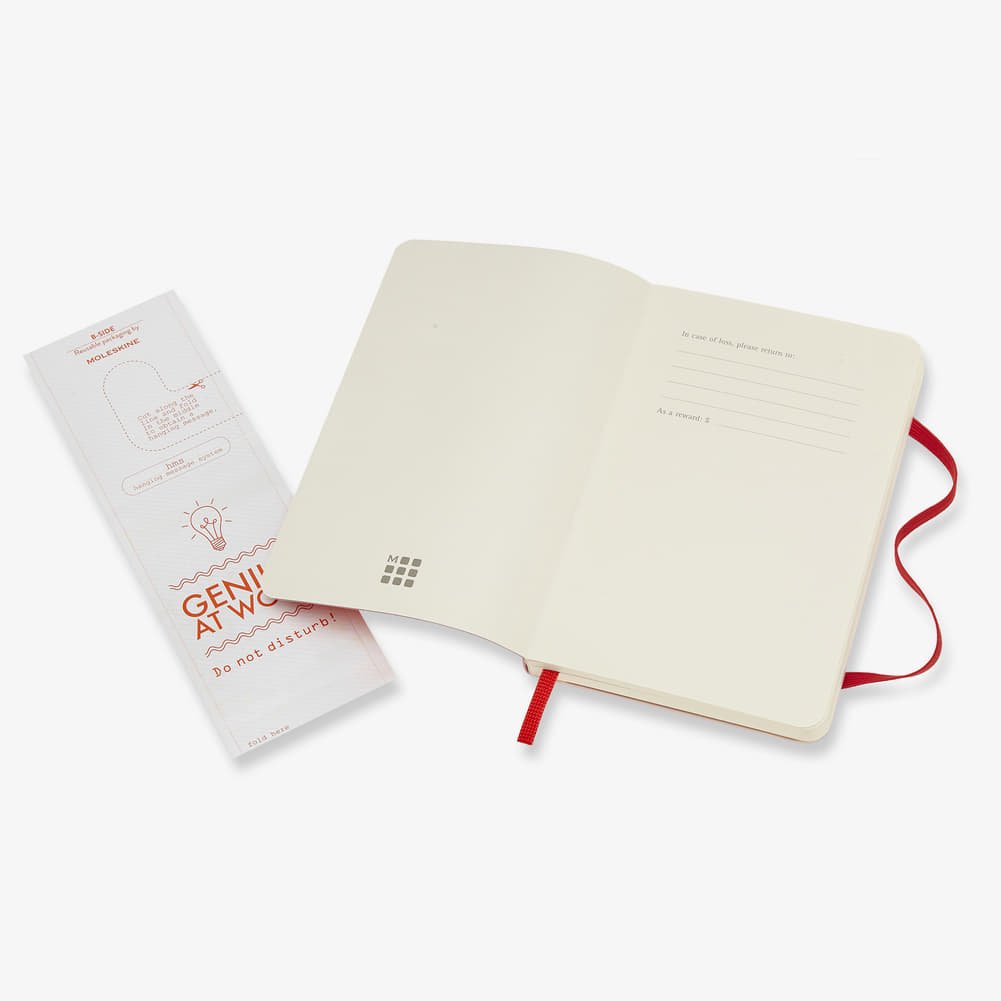 Denníky a zápisníky Moleskine Zápisník Měkký Linkovaný S Červený
