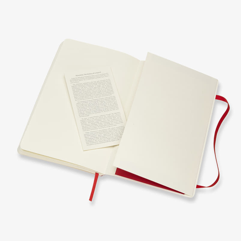 Diáře a zápisníky Moleskine Zápisník Měkký Čistý L Červený