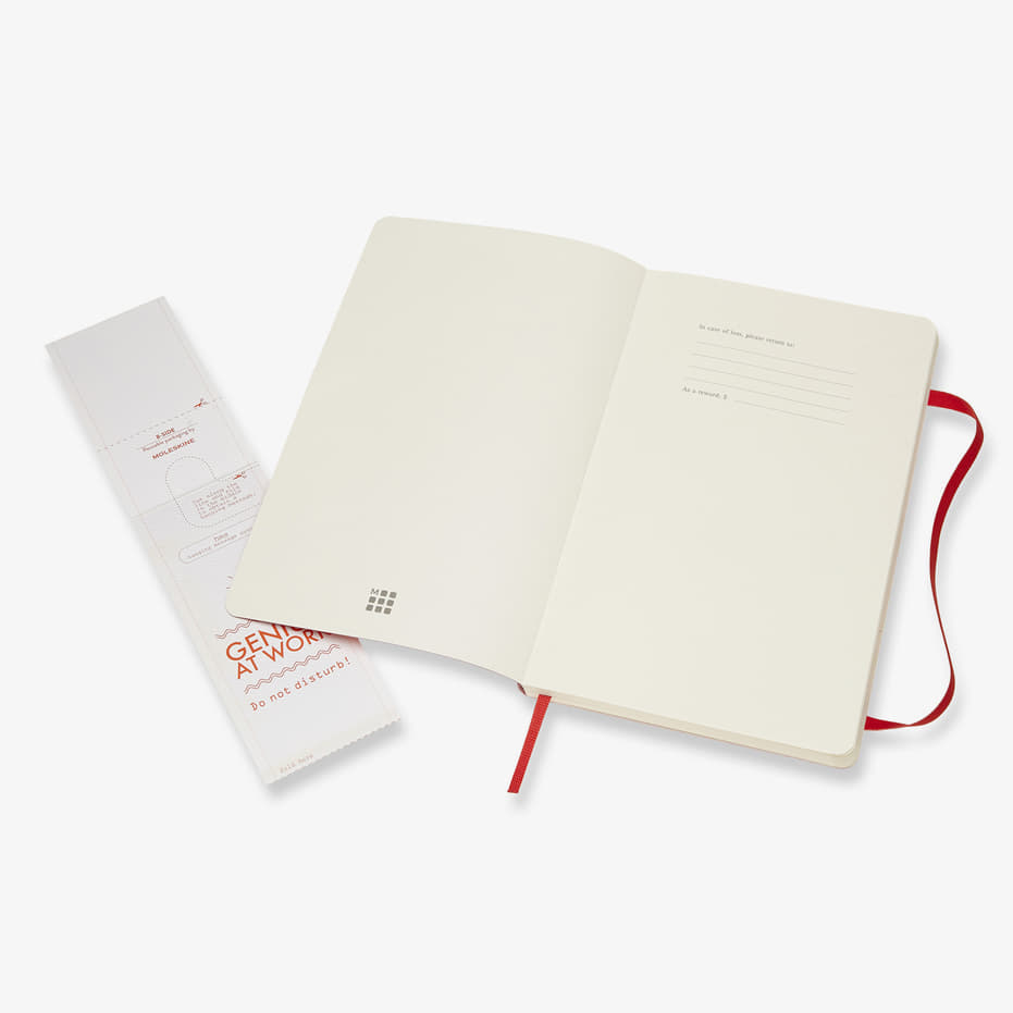 Diáře a zápisníky Moleskine Zápisník Měkký Čistý L Červený
