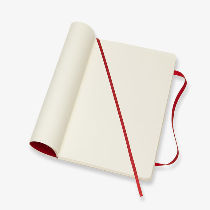 Diáře a zápisníky Moleskine Zápisník Měkký Čistý L Červený