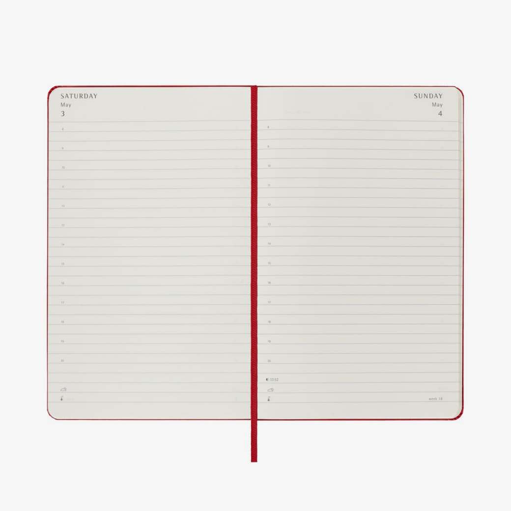 Denníky a zápisníky Moleskine Diář 2025 Denní Tvrdý L Červený