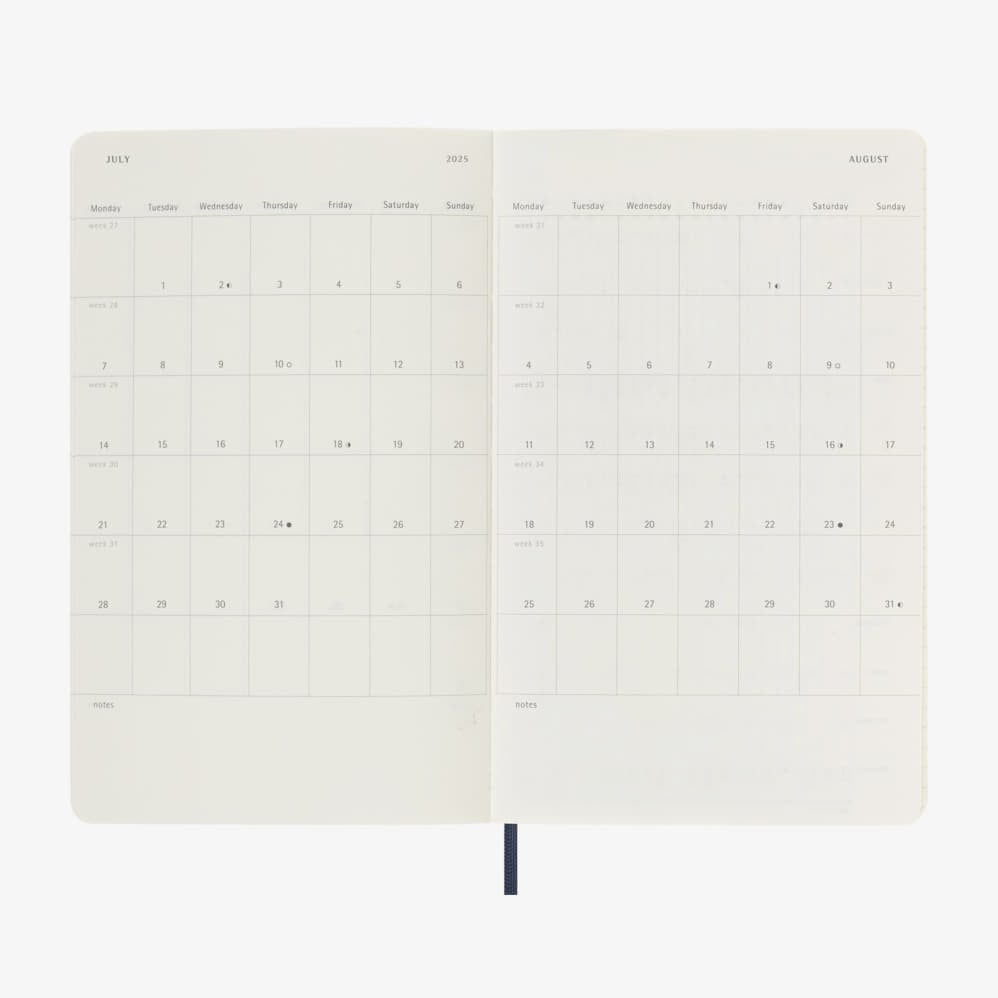 Denníky a zápisníky Moleskine Diář 2025 Denní Měkký L Modrý