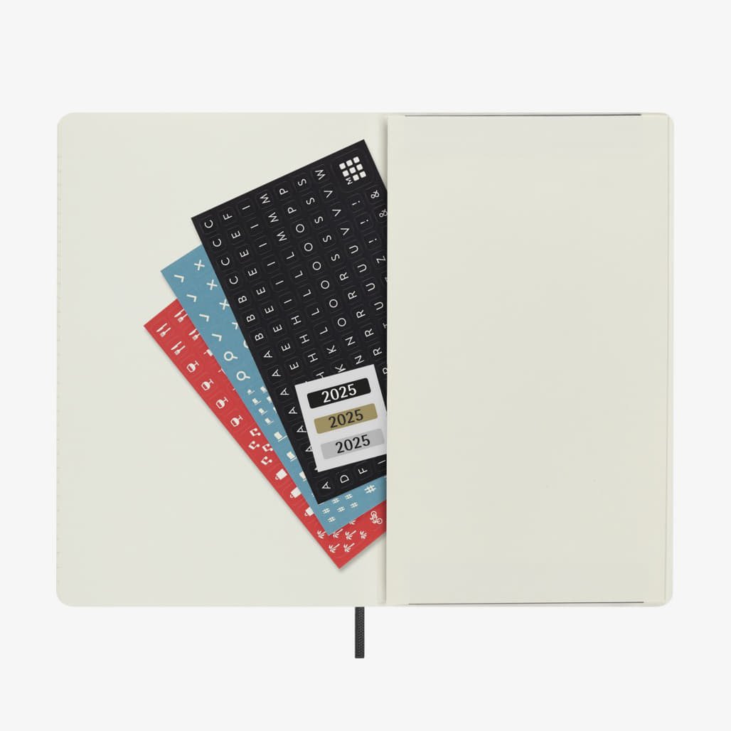 Denníky a zápisníky Moleskine Diář 2025 Denní Měkký L Černý