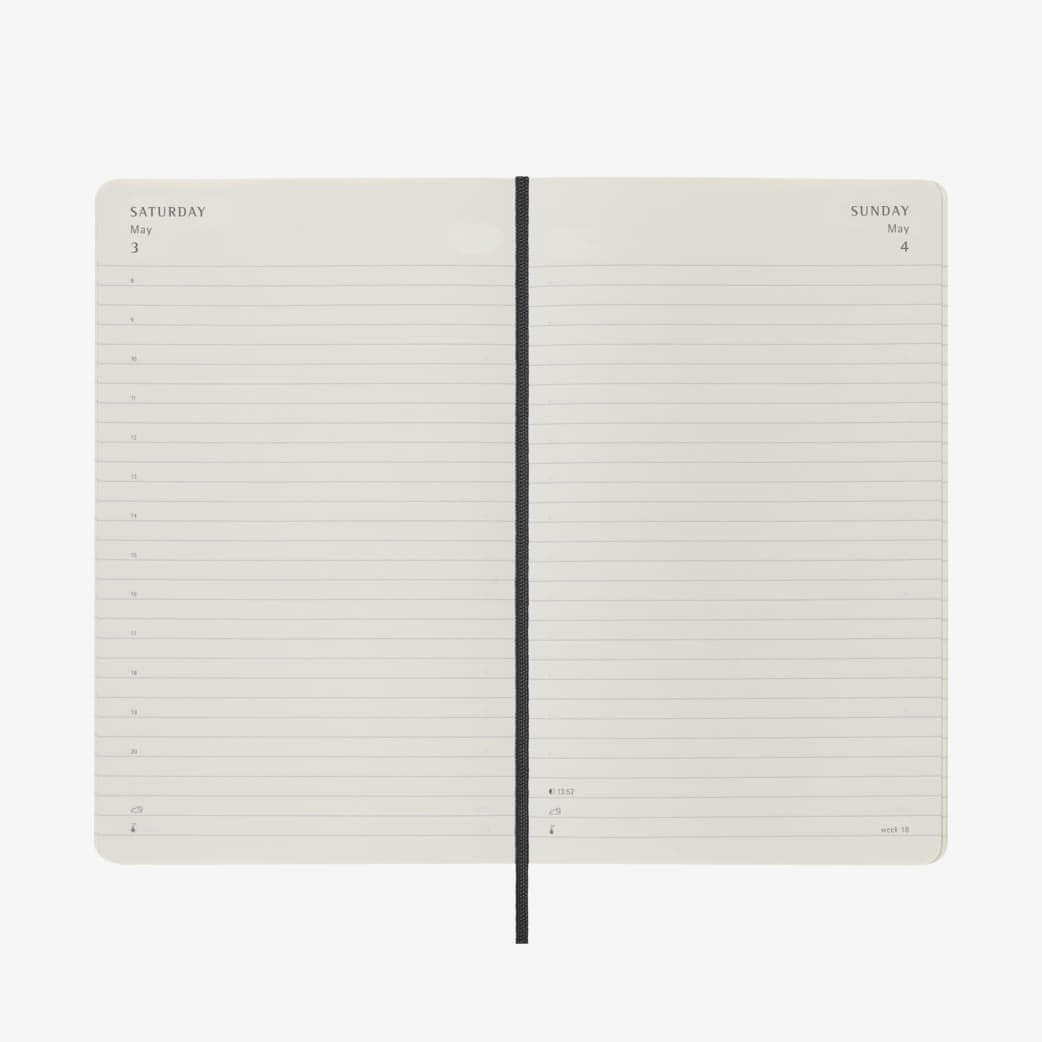 Denníky a zápisníky Moleskine Diář 2025 Denní Měkký L Černý