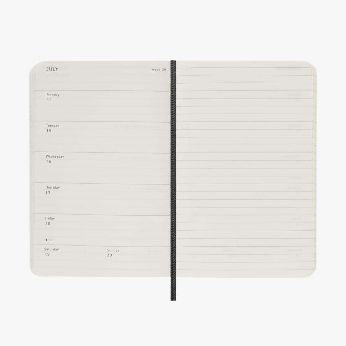 Diáře a zápisníky Moleskine Plánovací Zápisník 2025 Měkký S Černý