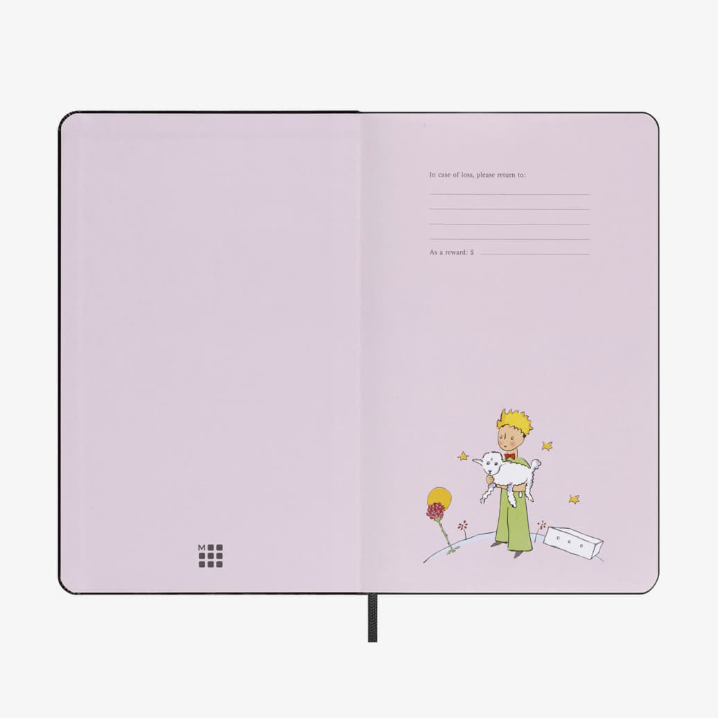 Diáře a zápisníky Moleskine Malý Princ Zápisník Linkovaný L V Dárkové Krabici Black