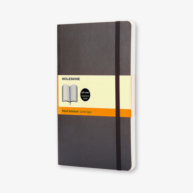Levně Moleskine Zápisník Měkký Linkovaný L Černý L