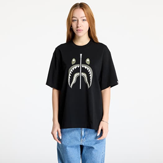 Bape black shark tee sales
