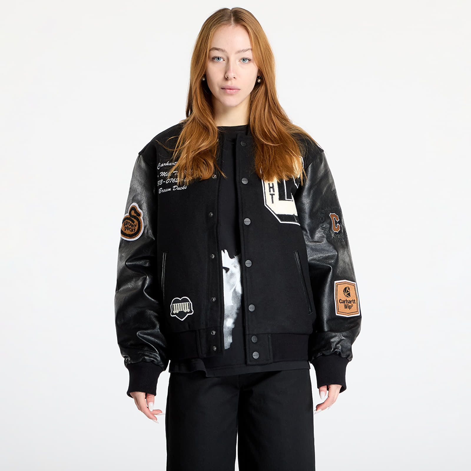 Jakker for menn Carhartt WIP Brown Ducks Bomber UNISEX Black/ Black