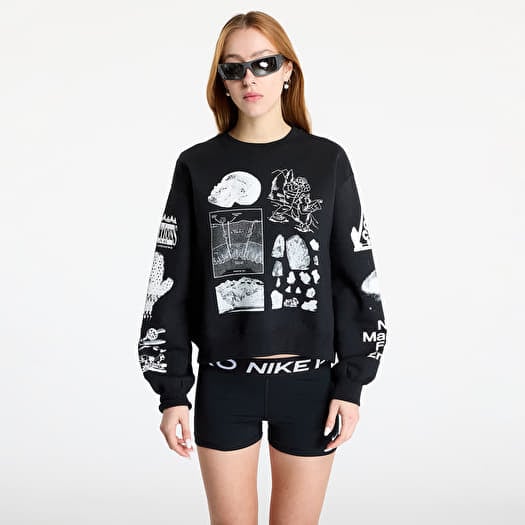 Nike ACG "Tuff Fleece" Women's Therma-FIT Repel Crew-Neck Sweatshirt Black/ Summit White