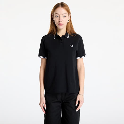 Tričko FRED PERRY Twin Tipped Polo Shirt Black