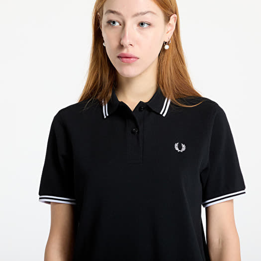 Fred Perry Twin Tipped Black Polo