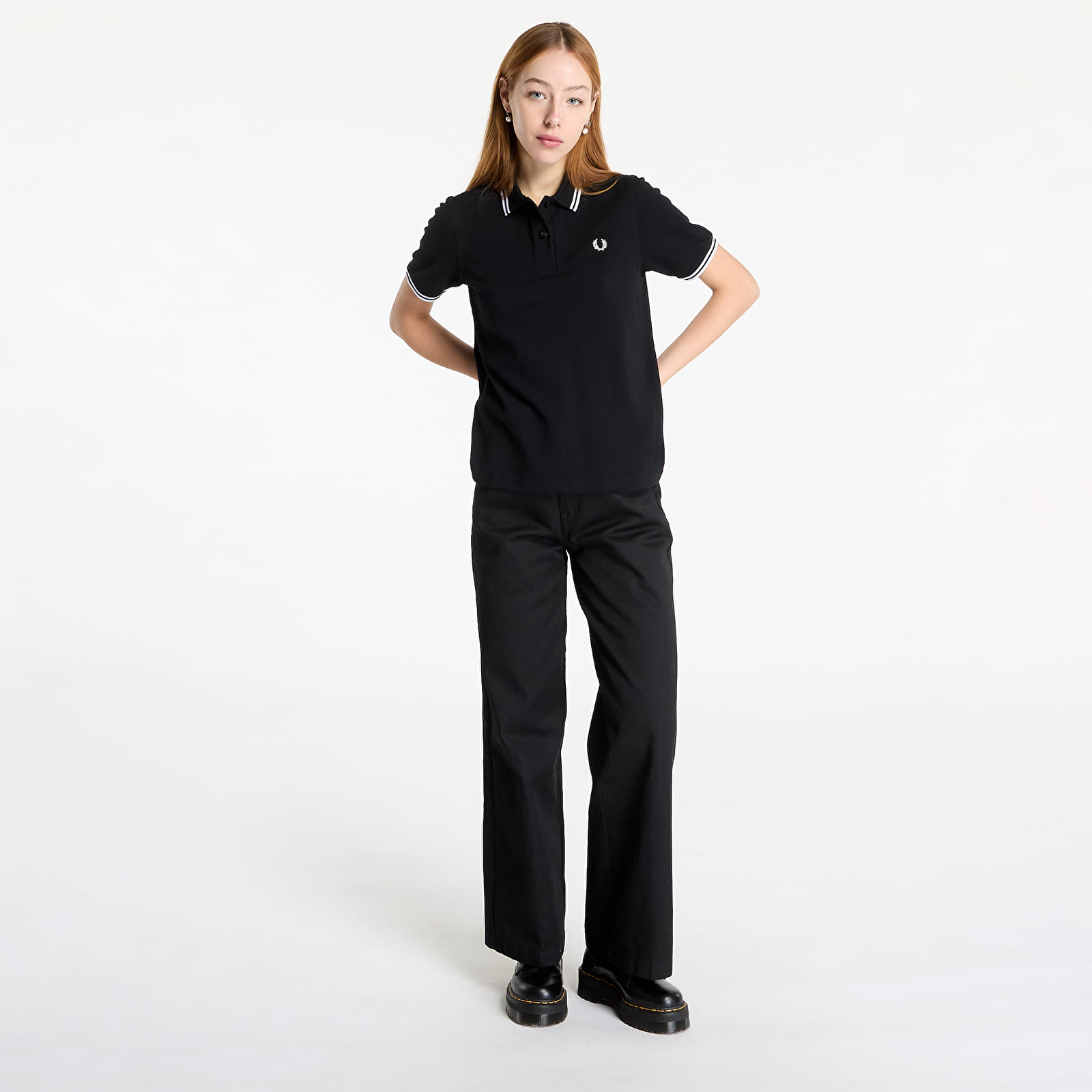 T-shirts FRED PERRY Twin Tipped Polo Shirt Black