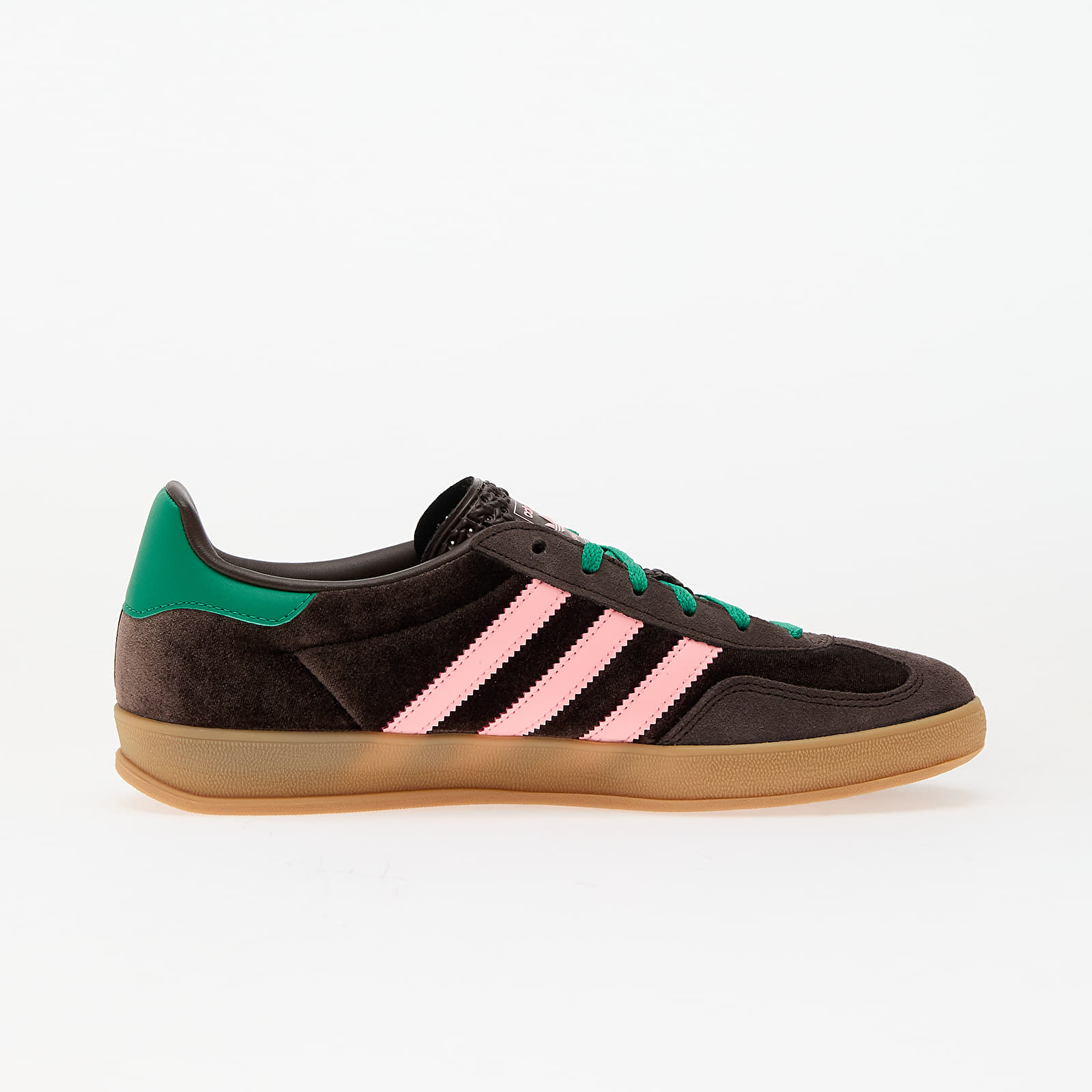 Дамски кецове и обувки adidas Gazelle Indoor W Dark Brown/ Glow Pink/ Court Green