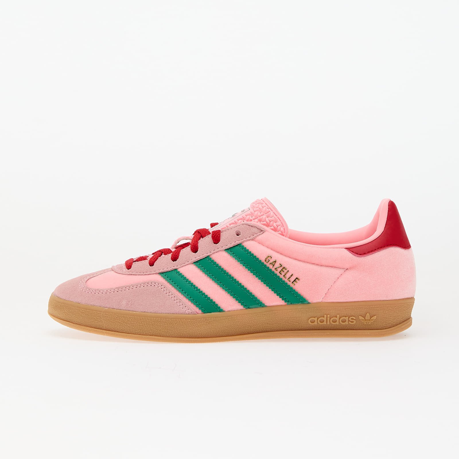 Sneakers adidas Gazelle Indoor W Court Green/ Glow Pink/ Gum 3