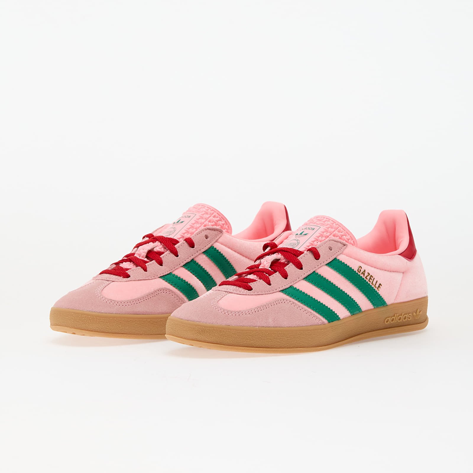 Frauen adidas Gazelle Indoor W Court Green/ Glow Pink/ Gum 3