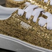 Women s shoes Puma Basket Platform Glitter Wn s Gold Gold